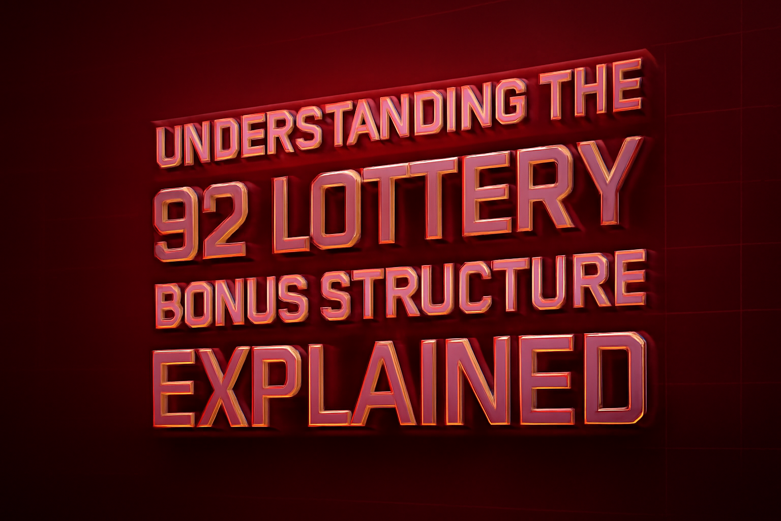 An informational scene illustrating tips for using 92 Lottery safely, featuring the text '92 Lottery'.