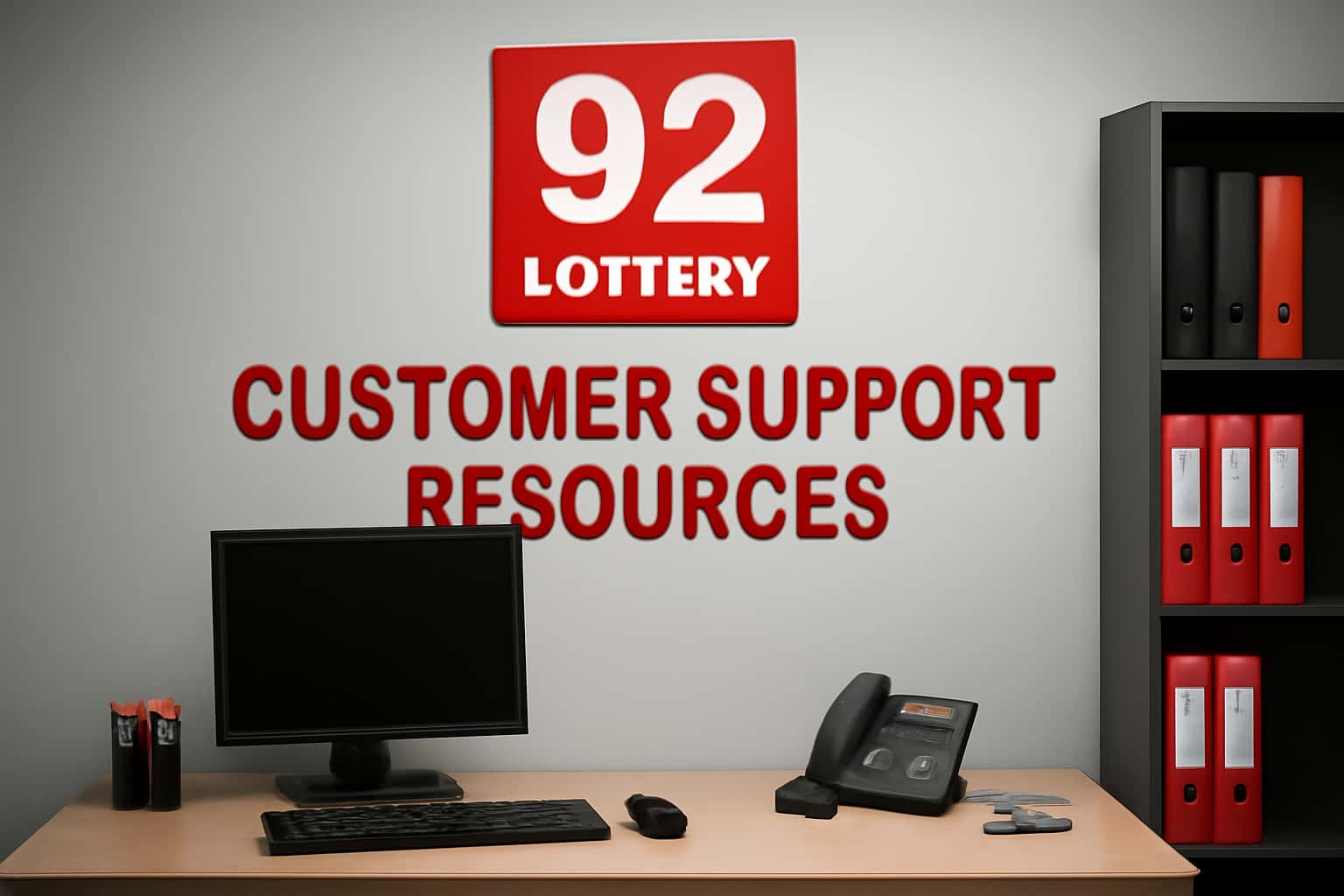 An informative visual representation of the 92 Lottery Customer Support Resources.