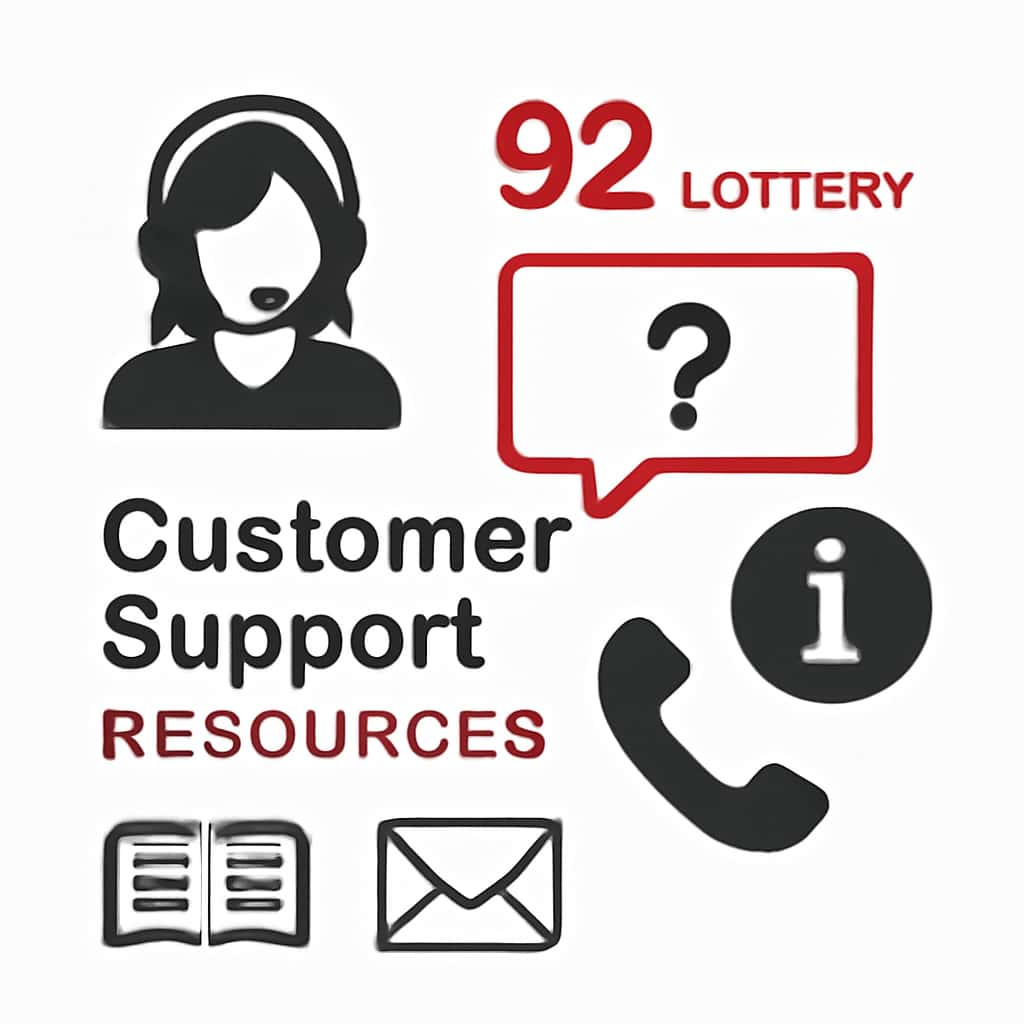 An educational diagram illustrating the support options for 92 Lottery.