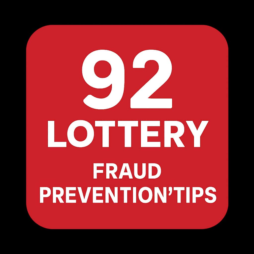 Icon representing fraud prevention tips for 92 Lottery.