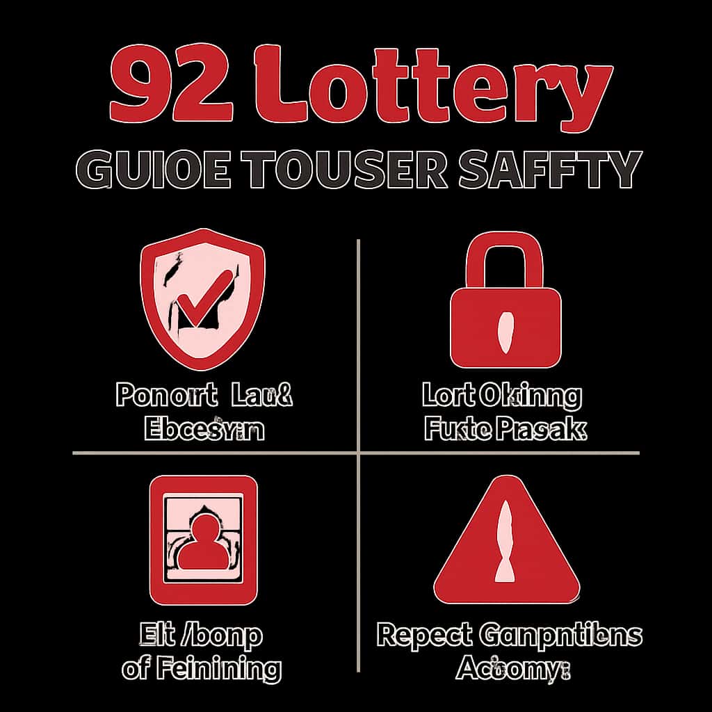 An educational diagram about safety measures in the 92 Lottery.