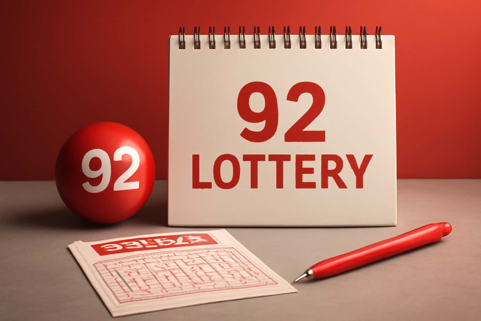 A futuristic visual representation of 92 Lottery Guides in a neutral setting.