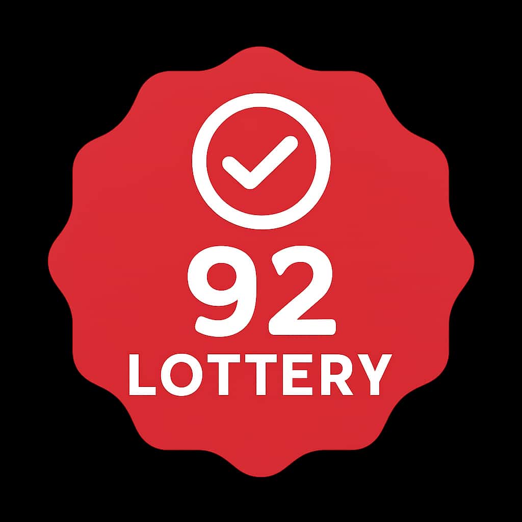 A professional badge symbolizing guidance on 92 Lottery account best practices.
