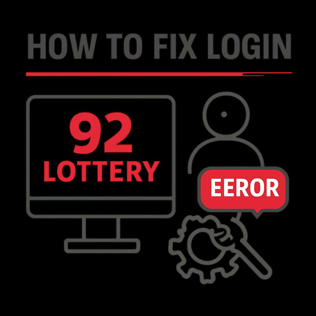 An educational diagram related to fixing login issues for the 92 Lottery.
