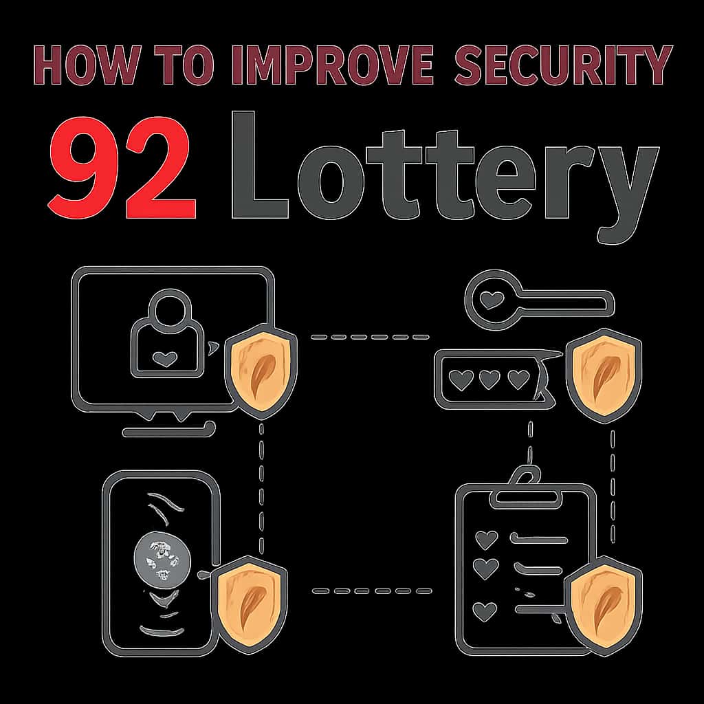 An illustration highlighting security measures for the 92 Lottery.