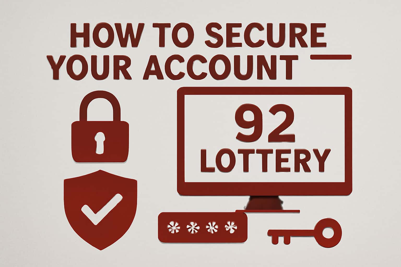 Informational visual on securing 92 Lottery account