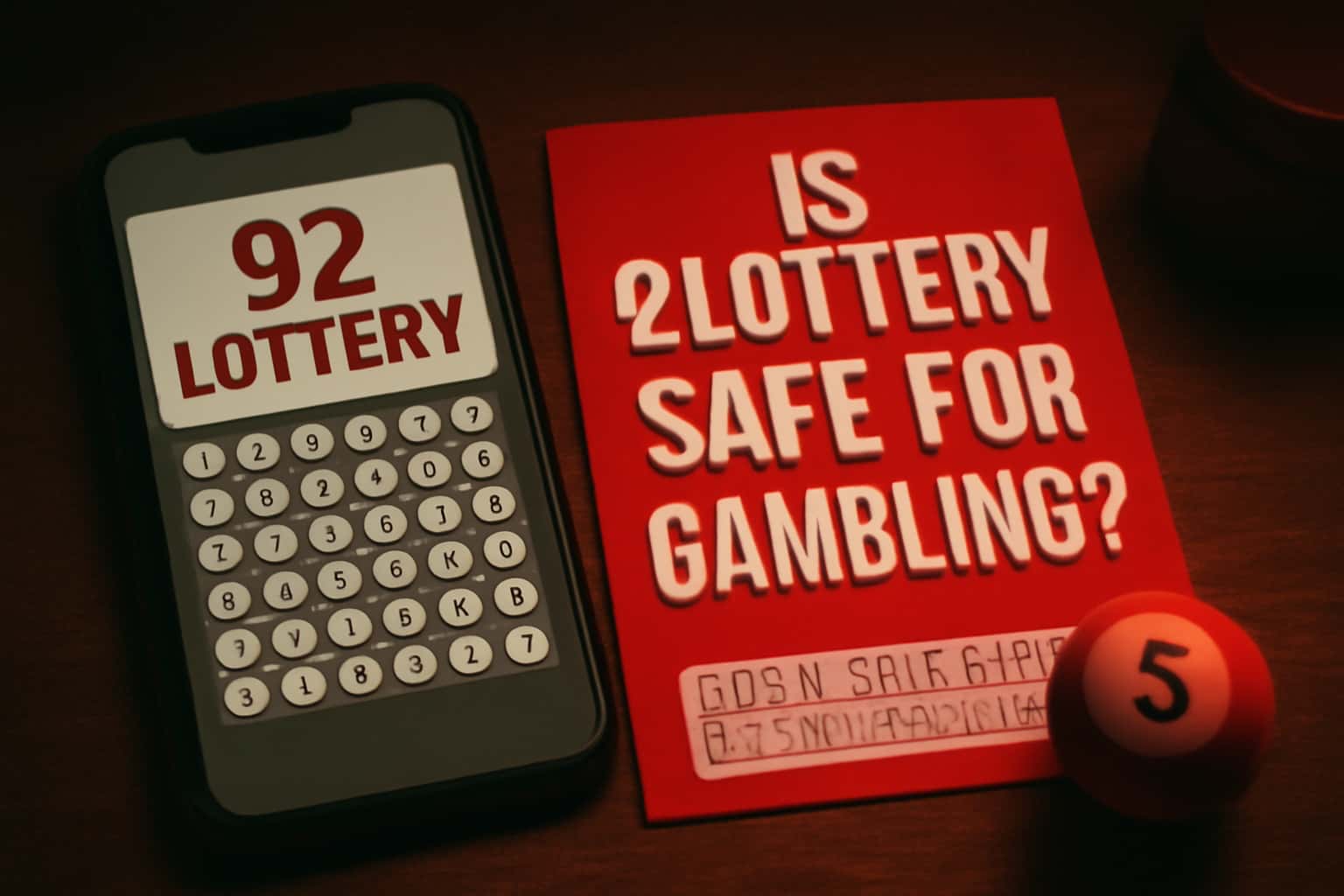An informative scene illustrating the safety of the 92 Lottery platform.