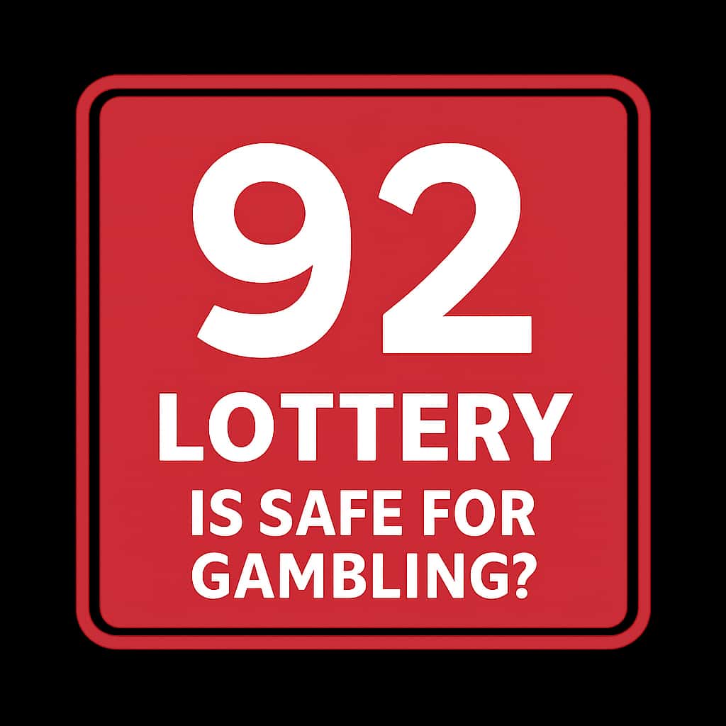 A badge symbolizing user safety on the 92 Lottery platform.