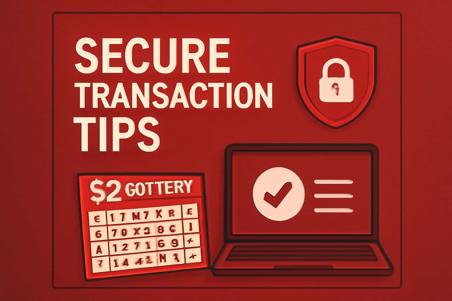 A visual representation of secure transaction tips for the 92 Lottery platform.
