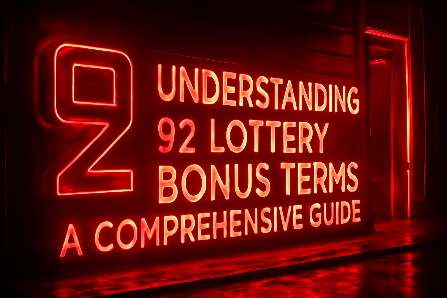 An informational scene illustrating tips for using 92 Lottery safely, featuring the text '92 Lottery'.