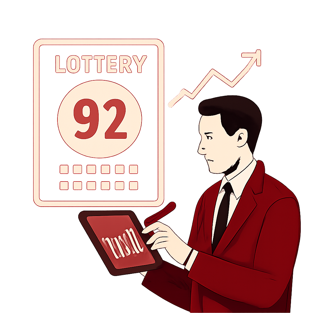 Illustration explaining secure practices for 92 Lottery transactions.