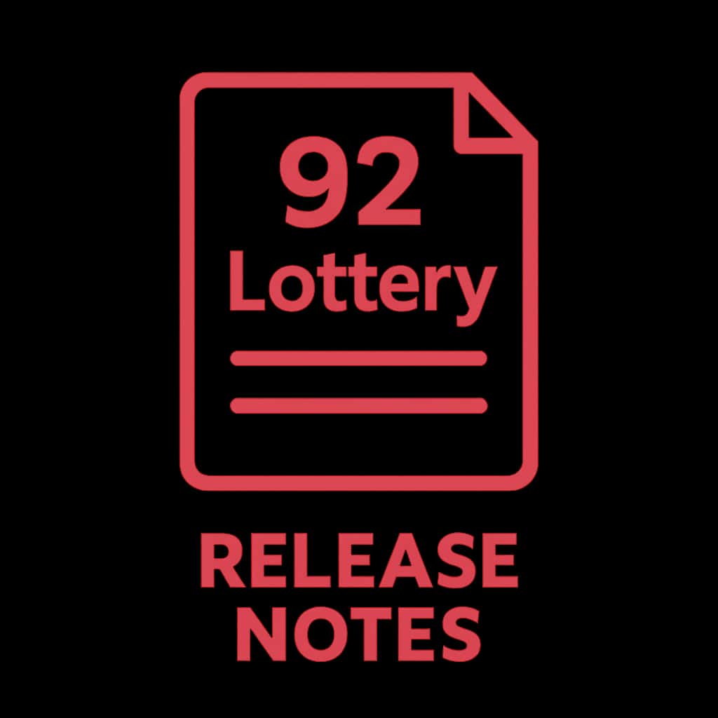 Icon representation of 92 Lottery Release Notes.